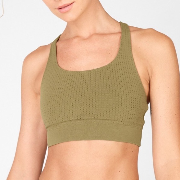 Fabletics No-Bounce SculptKnit® Bra - Grove - Picture 3 of 3